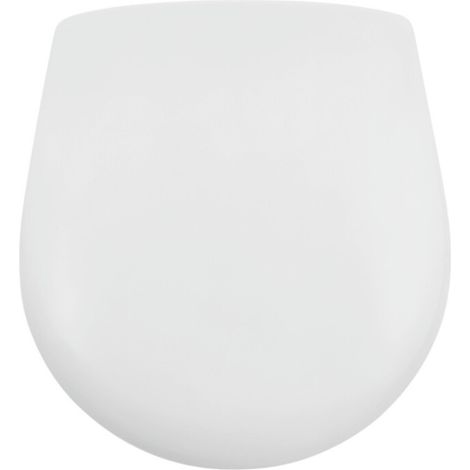 Abattant WC blanc – Compatible modèles Royan MINI et Allia Prima 2 – Entraxe ajustable 18,5 à 22,5 mm – Dimensions 38,5 x 36 cm – Selles