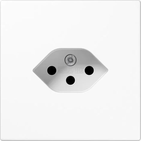 Zwischenstecker Jung weiß 10A 250V Kunststoff Einbau (1/2)