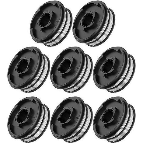 8 bobines de rechange TLE-02 compatibles avec la tondeuse Gardenline GLR 450/451 (référence 3405685). Compatibles avec le fil de rechange. (1/5)