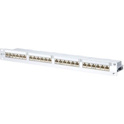 METZ CONNECT 24 PORT PANNEAU E-DAT C6 A TN EDATC6 A-MOD MP24 1HE MODULAIRE EN ALUMINIUM PATCH PANEL CUIVRE 4250184138631