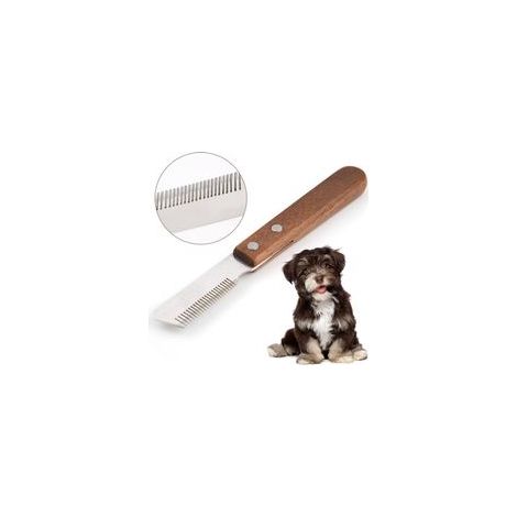 Coltello tosatrice per destrorsi, coltello professionale per la toelettatura dei cani con manico ergonomico in legno - Crezuo