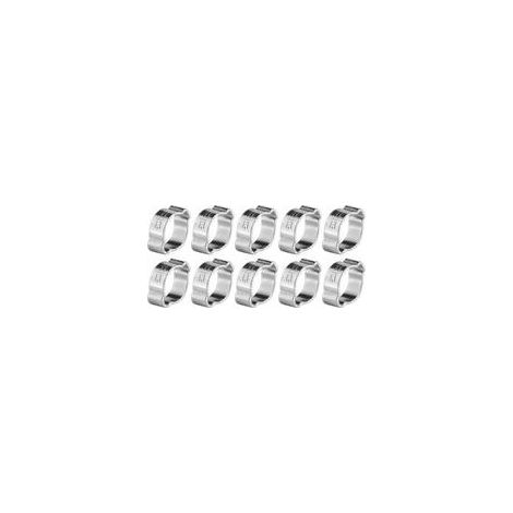10 colliers de serrage réglables en acier inoxydable (11-13 mm) - (1/4)