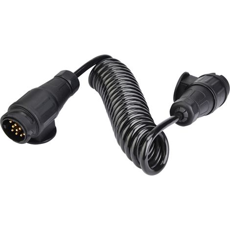 Connecteur de remorque 13 broches avec câble à ressort, adaptateur pour caravane et camping-car (1/5)