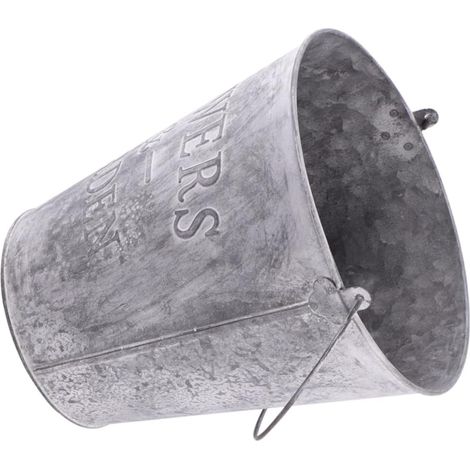 Pot de Fleur rétro Vase à Fleurs Vintage Mignon Fausse Plante Vase Circulaire Seau en Fer Seau à Fleurs en métal Fleur Artificielle étage conteneur de Panier Suspendu (1/5)