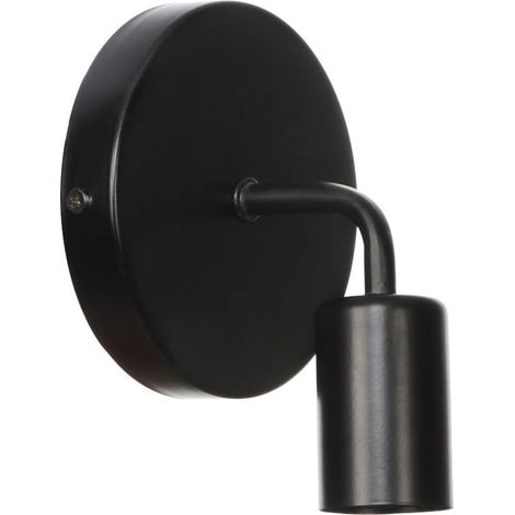 Applique Murale Edison Rétro Lampe Murale Vintage Industrielle en Métal Éclairage Industriel Mural Intérieur pour Douille d'Ampoule E27, Noir 2 Pack (1/5)