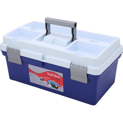 Boîte de rangement artisanale multifonction, grande capacité, double couche, poignée ergonomique, petite boîte pour usage multiple (1/5)