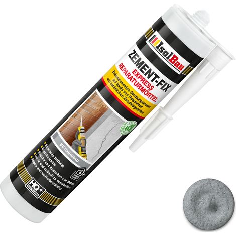 IsolBau Zement-Fix Betongrauer Reparatur- und Versiegelungsmörtel 1 x 300 ml (1/5)