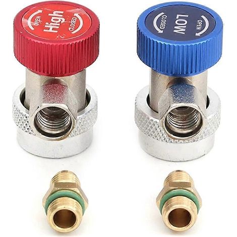 Adaptateur de connecteur pour compteur de fluorure automobile R134A, raccords de collecteur réglables pour réfrigérant de climatiseur (1/5)