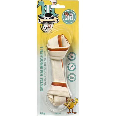 Lov&Ed Kauknochen Huhn, L - Mit Dental-Effekt, 85g