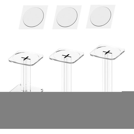 Supports d'Affichage en Acrylique Lot de 3 Socles de Présentation en Acrylique Transparent Étagère surélevée - Organisateur de Table Présentoir à Bibelots pour Bureau Comptoir Vitrine (1/5)