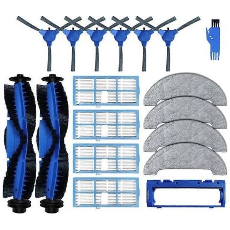 Pièces détachées et accessoires pour aspirateur robot Proscenic 850T / 850P : brosse latérale à rouleau, filtre HEPA, chiffon de nettoyage (1/5)