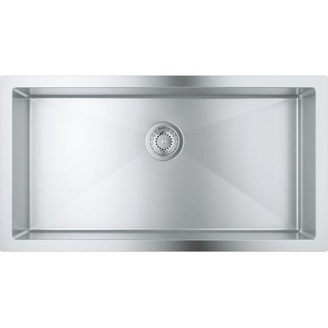 Grohe - Spülbecken K700 mit Ablauf, 86x46 cm, gebüsteter Edestahl 31580SD1 (1/5)