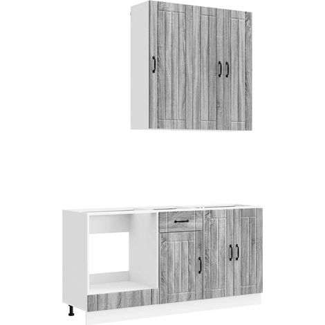 Kitchen Unit LUCCA 5 pcs Grey Sonoma Engineered Wood vidaXL (1/5)