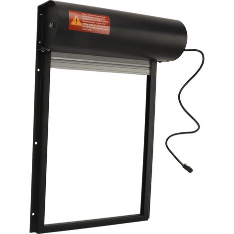 Porte Automatique de Poulailler, à énergie Solaire avec Capteur Lumière, Minuterie, Télécommande, écran LED, pour Ferme, Volaille, Poulets, Canards (BLACK) Noir - (1/5)