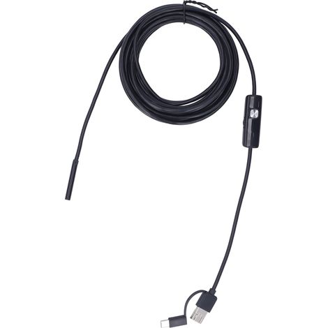 Caméra endoscopique 3 en 1 pour téléphone portable, PC et Android, avec câble USB Type C et lumière LED pour automobile, fil de 5 mètres et câble de 5,5 mm. (1/5)