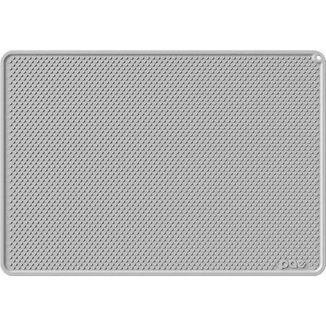 Spülmatte aus ultrafeinen Fasern (1 Stück), 65 x 45 cm, saugfähig, für Geschirrspüler, Arbeitsplatte, Spülbecken und Abtropffläche (grau)