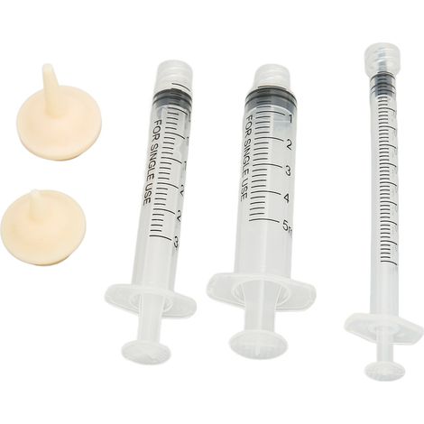 Seringues à tétine pour l'alimentation des animaux de compagnie - Seringue d'alimentation multi-capacité avec tétine pour chatons, chiots et lapins nouveau-nés (1/5)