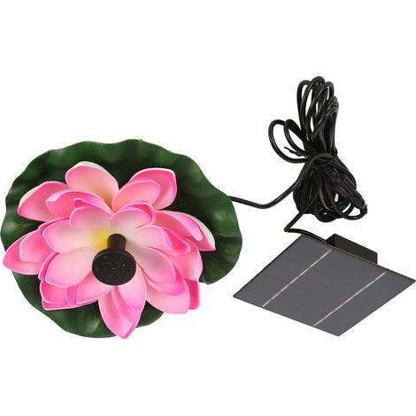 Schwimmender Solarbrunnen in Form einer Lotusblume mit Wasserpumpe, ideal für die Gartengestaltung, Fischteiche, Gärten, Terrassen und Aquarien (1,4 W). (1/4)