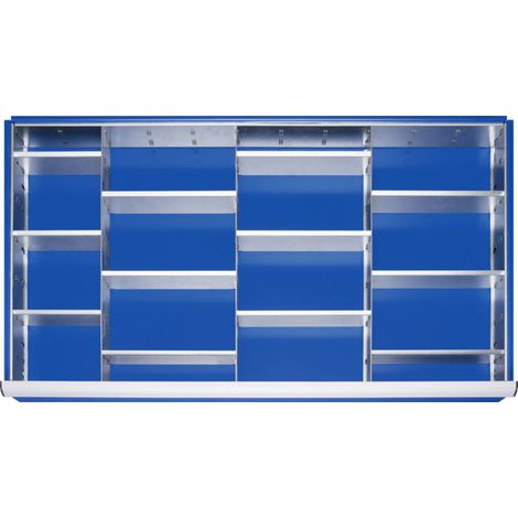 Kit de compartimentation Rau pour tiroirs Tiroir-XXL H 120-150mm 3 séparations + 12 parois enfichables