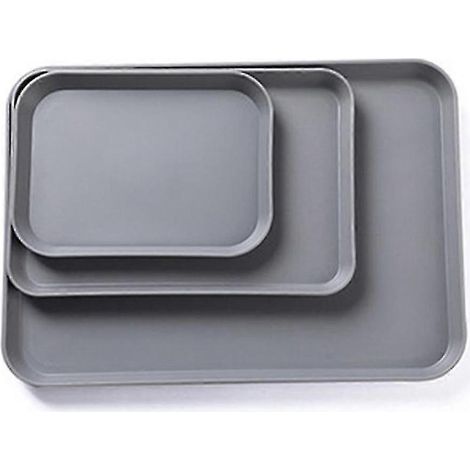 Lot de 3 plateaux de rangement rectangulaires multifonctionnels en plastique - b (1/5)