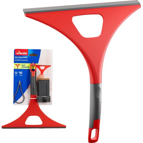 Raclette de Douche 25,5 cm avec poignée Ergonomique - Raclette paroi de Douche et vitre sans Traces pour Verre, carrelage et Miroir - avec Boucle de Suspension (1/4)