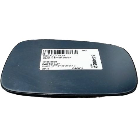 [PRODUIT D'OCCASION] Glace Retroviseur Exterieur D RENAULT Clio III 2005- ♻️ Ref Oe. 7701054753 - Garantie à vie (1/3)