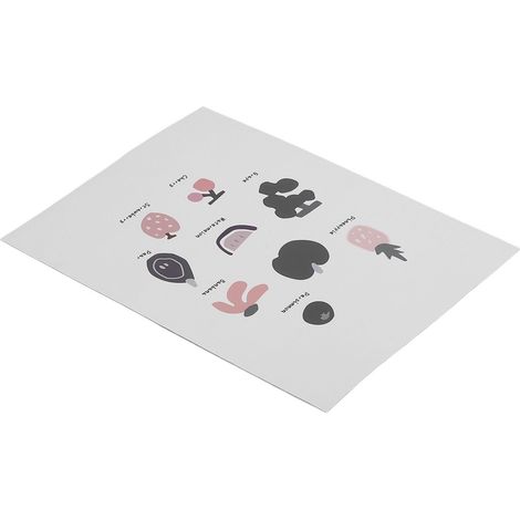 Affiche éducative préscolaire imperméable pour bébé, tableau mural d'apprentissage avec autocollant double face, fruits (1/5)