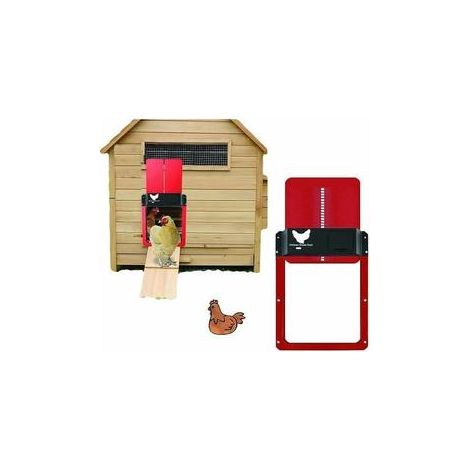 Porte Poulailler Automatique Avec Capteur De Lumière - Poulailler Entièrement attendu En Porte De Poulailler À Induction - Porte De Poulailler RougeT-Audace T-Audace (1/5)