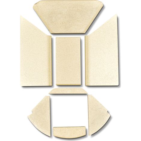 Habillage de cheminée Emotion M – 8 pièces en vermiculite – Dimensions précises pour un ajustement parfait – Compatible avec Skantherm – Kaminxpert