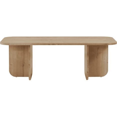 Tavolino rettangolare con piano dai bordi arrotondati L120 cm - BECAJ