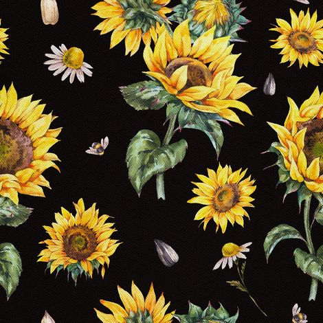 Tela Oxford decorativa para exteriores - Motivo de girasol 2 I DX672 (1/5)