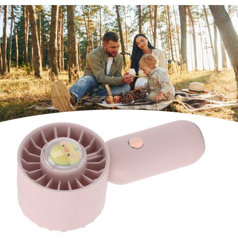 Mini-Taschenventilator für Studenten, USB-aufladbar, rosa (Geschenk). (1/5)
