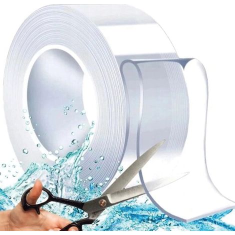 TG72963 NANO GRIP NASTRO DI MONTAGGIO BIADESIVO RIUTILIZZABILE IMPERMEABILE 5M (1/5)