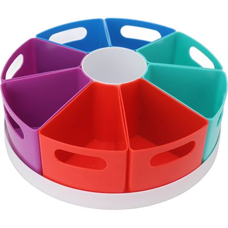 Boîte de Rangement Bureau 360° Rotative avec Bacs Amovibles Porte-Stylos Organisateur de Matériel de Bureau pour Crayons Pinceaux (1/5)