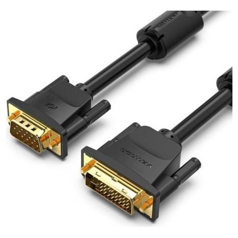 Cable Conversor Vention EACBH/ DVI-D Macho - VGA Macho/ 2m/ Negro