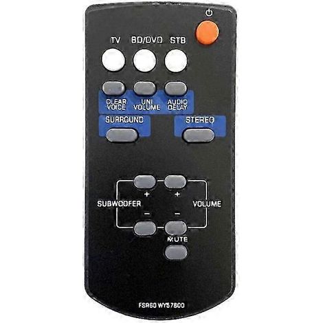 Télécommande de remplacement FSR60 WY57800 pour amplificateur Yamaha YAS101, YAS101BL, ATS-1010, YAS-101 et YAS-16 (1/5)
