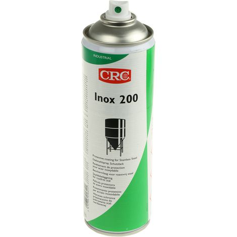 Peinture aérosol CRC Inox 200, Argent, 500ml ( Prix pour 1 ) Revêtement protecteur antioxydant à base d’acier inoxydable. Sèche rapidement.