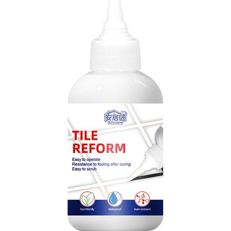 Joint de finition blanc à base d'eau 150 ml, carrelage, étanche et anti-moisissure (1/5)