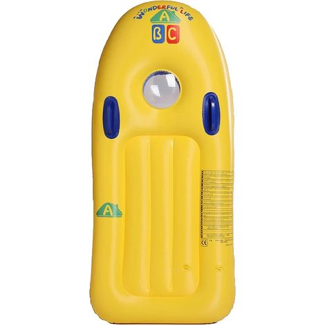 Manguera de natación, diseño inflable portátil, material de PVC duradero, AMARILLO (1/2)