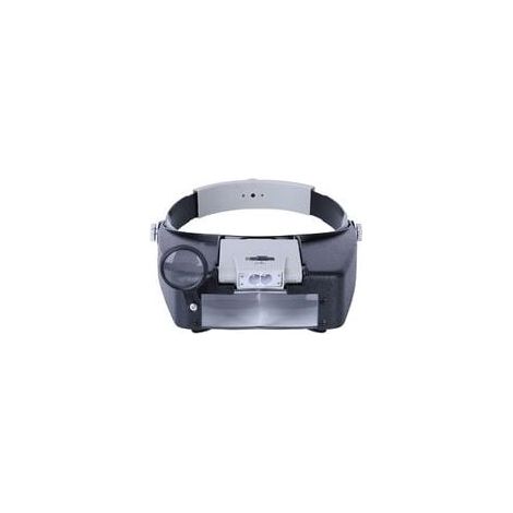 Bandeau Loupe Horloger Mains Libres Loupe avec Lumière Casque Loupe Grossissante avec LED Lumière, pour Horloger, Bijoutier, Lecture (1/5)