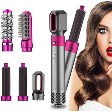 Cet appareil de coiffure 5 en 1 est fourni avec un peigne à séchage rapide qui n'abîme pas les cheveux. Il apporte du volume, crée des boucles et lisse les mèches.