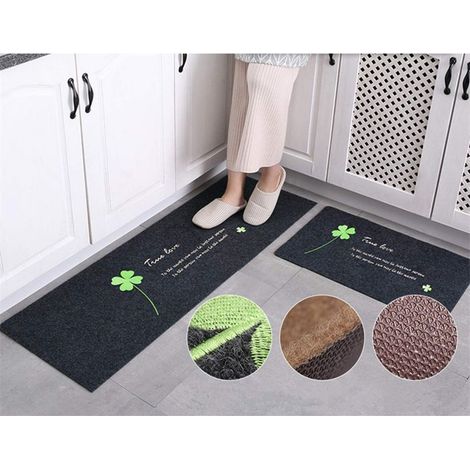 QAZQA Tapis de porte, tapis d'entrée, tapis anti-salissures, tapis anti-salissures, tapis de pied antidérapant, paillasson de, 40x60cm (1/4)