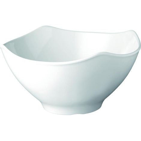 Bol 40 x 40 cm, hauteur 17,5 cm, 8 litres, mélamine, blanc (1/2)