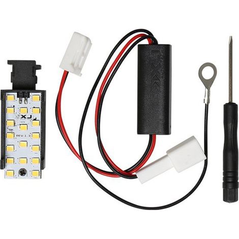 One set of ambient lighting (warm white light) for the trunk of a 2015-2020 Toyota Alphard 40 series vehicle. (1/4)