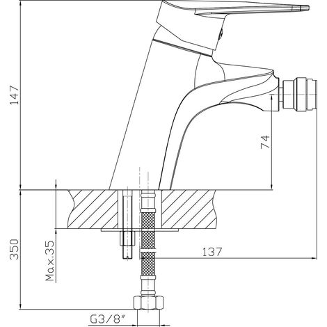 KFA Topaz rubinetto da lavabo cromato design ergonomico