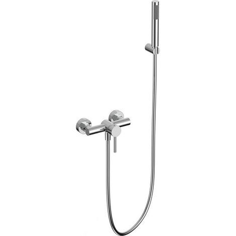 Miscelatore doccia con doccetta finitura lucida in acciaio inox  KAM-ARTE CROMO kamalu