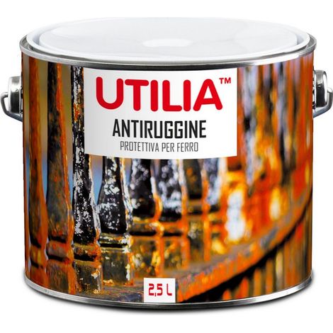 Utilia antiruggine lt. 2,5 rosso ossido (2 pezzi) - Utilia