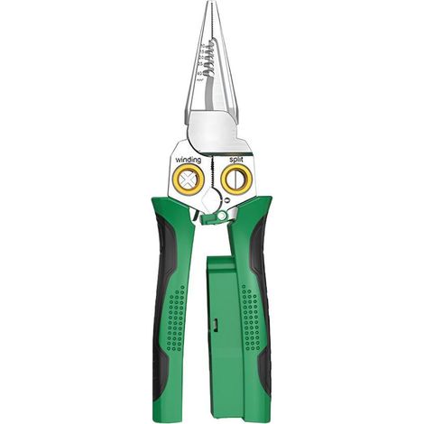 Pince à Dénuder Multifonction 8 en 1 avec Testeur de Tension, Pince de Coupe et Dénudage, Testeur AC/DC 12-250V pour Fils Sous Tension/Neutre, Outil de Réparation Électricien
