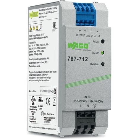 WAGO GmbH& Co. KG Stromversorgung 24VDC 2,5A 787-712 (1/3)
