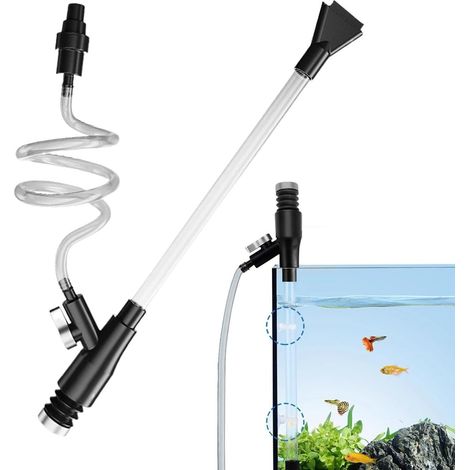 Aspirateur et nettoyeur de sol de gravier pour sol - Pompe manuelle siphon changeur d'eau - Siphon de gravier et d'eau pour le nettoyage de l'aquarium, pour reptiles, crevettes, poissons de combat, la (1/5)